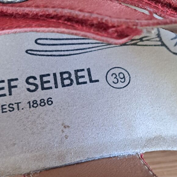 Josef Seibel Tonga 25 Strappy Walking Comfort Sandals Cork Red EU 41 US 10 - Picture 7 of 12